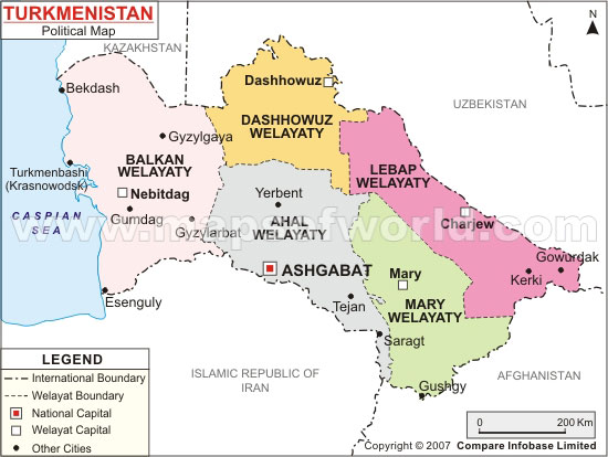 Ashgabat map